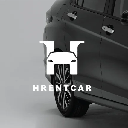 포트폴리오-'HRENTCAR' 로고 디자인