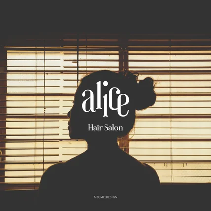 포트폴리오-ALICE HAIR - 헤어샵 로고디자인