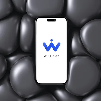 포트폴리오-건강기능식품 브랜드 'WellPeak' 로고
