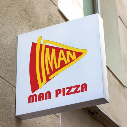 포트폴리오-만 피자 (Man Pizza) 로고 디자인