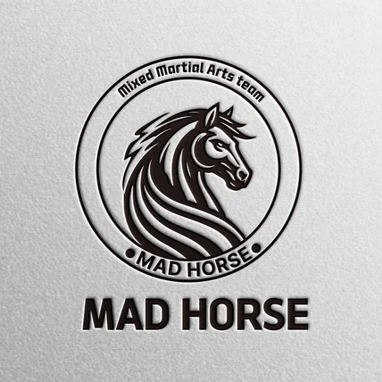 포트폴리오-"MAD HORSE" 종합격투기 팀 로고 제작