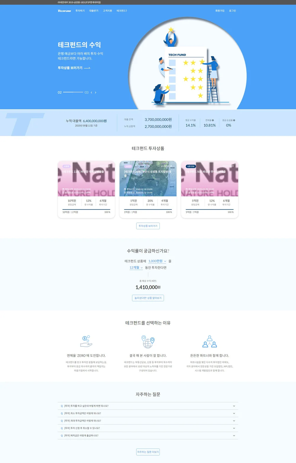 P2P투자 플랫폼 웹사이트 퍼블리싱, 워드프레스 포트폴리오 - 크몽