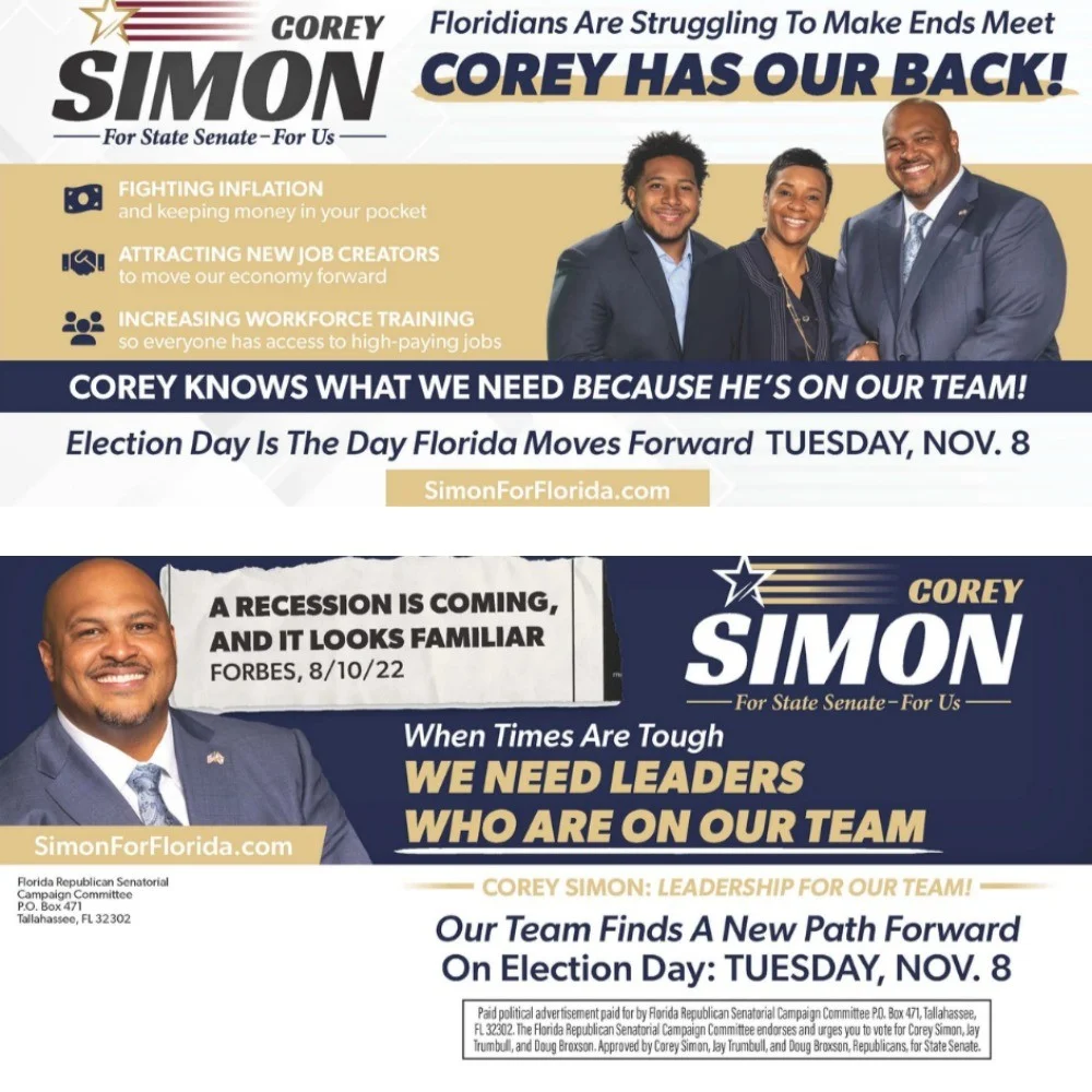 미국 플로리다주 상원의원 선거 디자인 제작, 전단지·포스터·인쇄물 포트폴리오 - 크몽