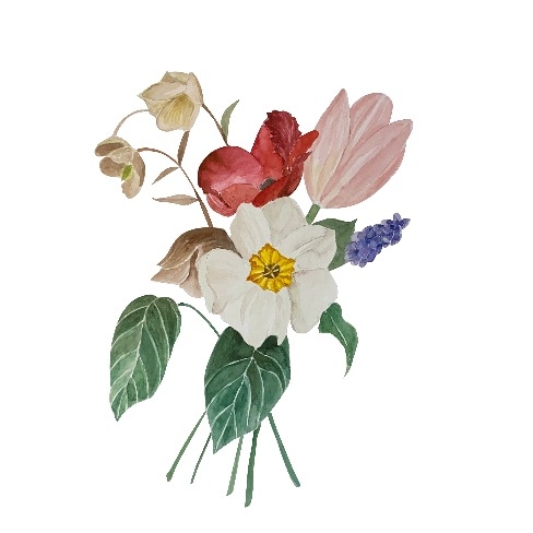포트폴리오-수채화 꽃 그림