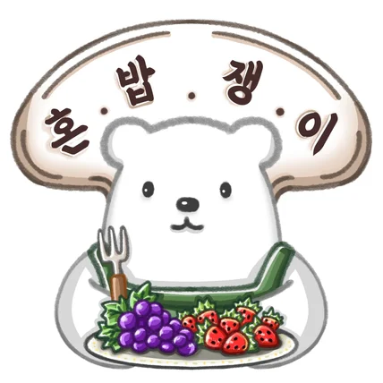 포트폴리오-백곰 캐릭터 일러스트와 프로필 이미지 작업.