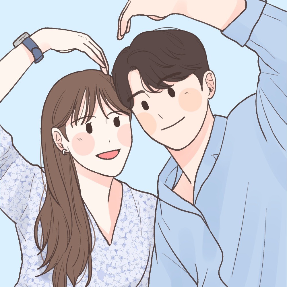 연우무대 SNS 컨텐츠 커플 일러스트, 캐리커쳐 포트폴리오 - 크몽