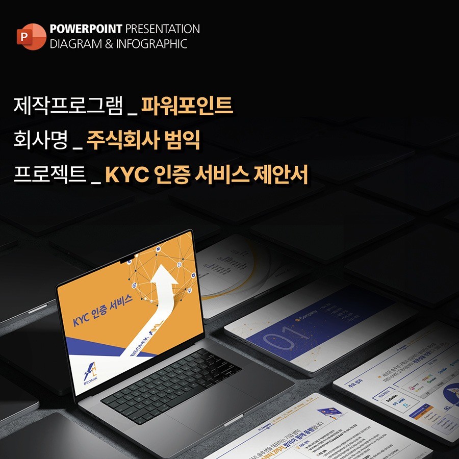 주식회사범익 KYC 인증 서비스 제안서, PPT·인포그래픽 포트폴리오 - 크몽