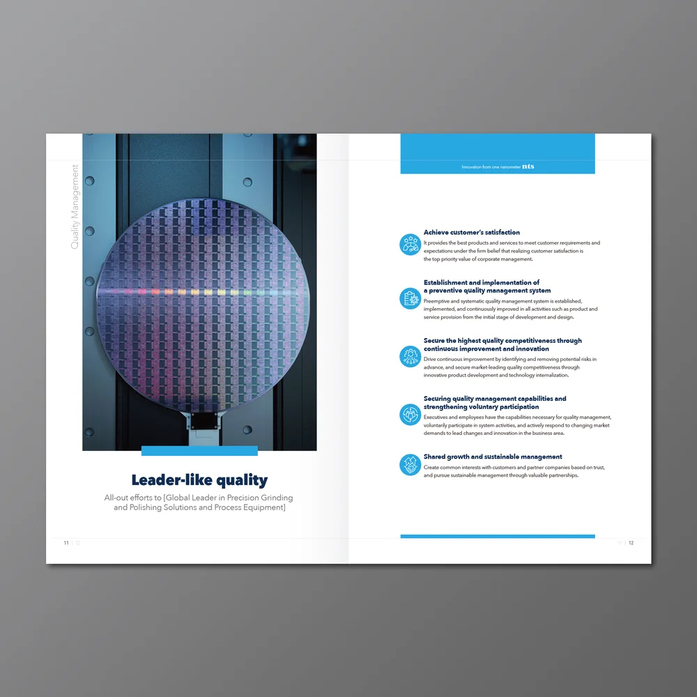 반도체 제조장비 기업 영문 브로슈어, 전단지·포스터·인쇄물 포트폴리오 - 크몽