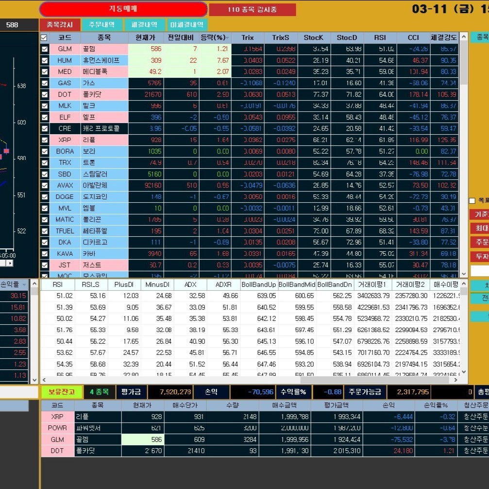 가상화폐-자동매매 시스템(업비트), 일반 프로그램 포트폴리오 - 크몽