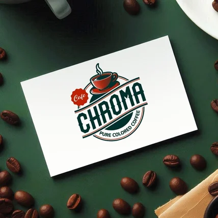 포트폴리오-로스터리 카페 ‘chroma’ 엠블럼 로고 디자인