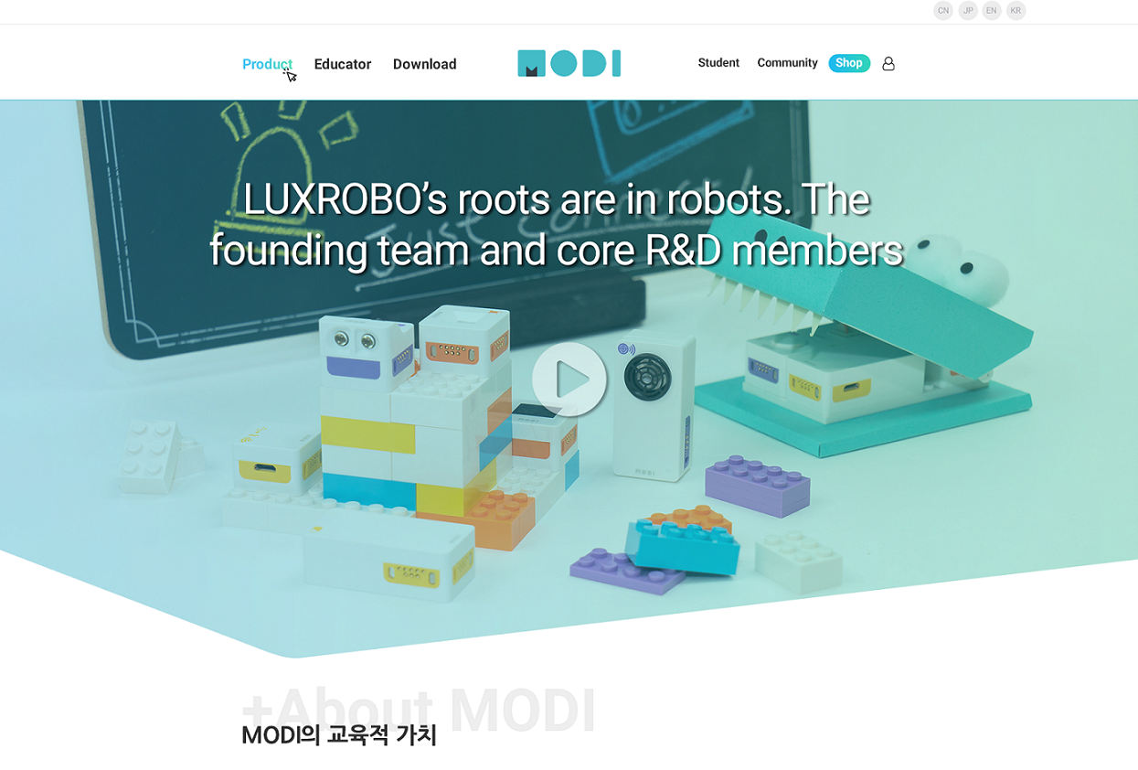 포트폴리오-럭스로보 코딩 교육용 로봇 프로그램과 정보 홈페이지 구축