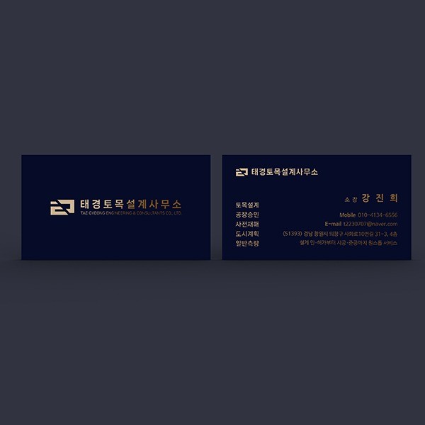 포트폴리오-태경토목설계사무소 명함 디자인