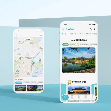 포트폴리오-여행우표 앱디자인 (스탬프투어 어플)