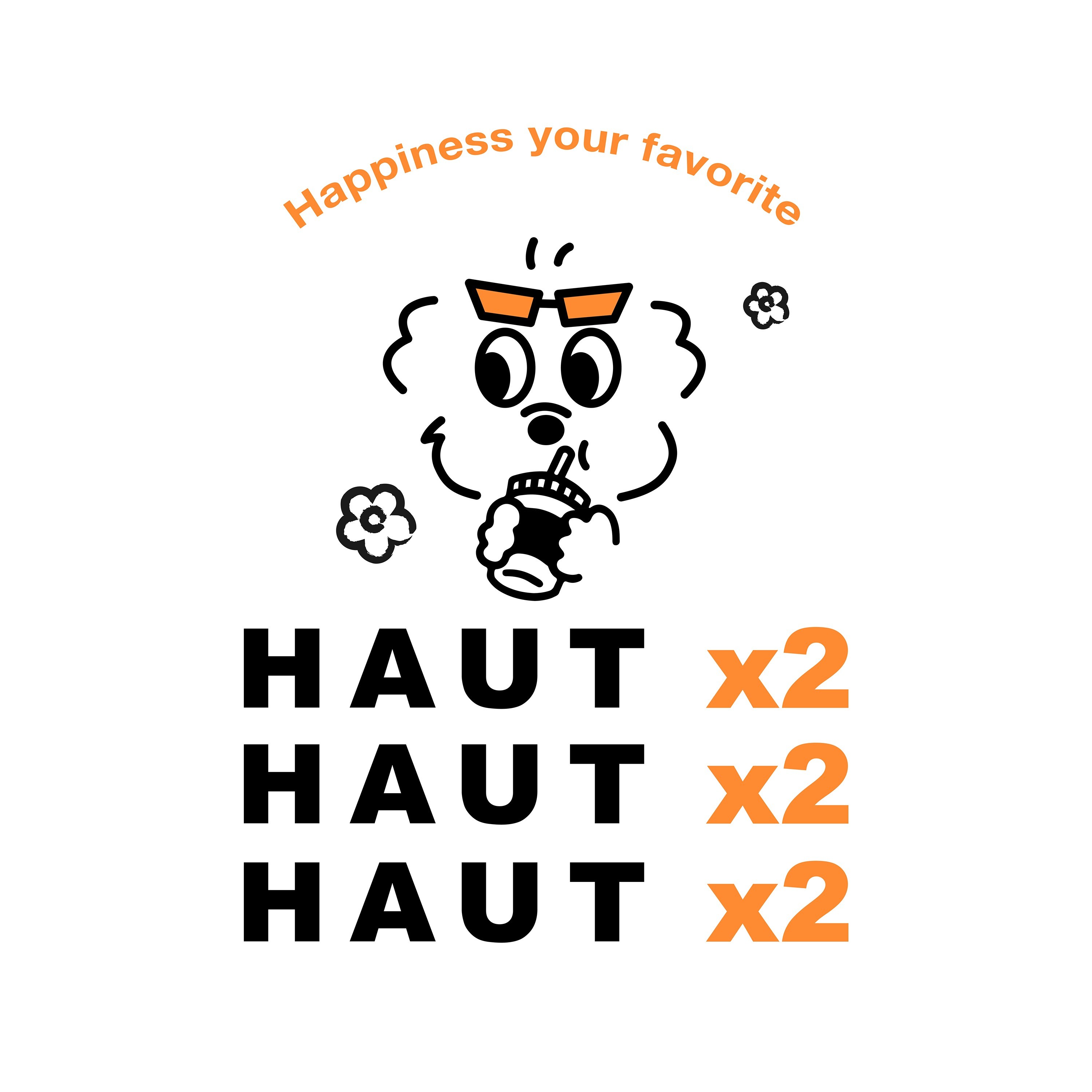 디저트카페 HAUTx2 로고디자인, 로고 디자인 포트폴리오 - 크몽