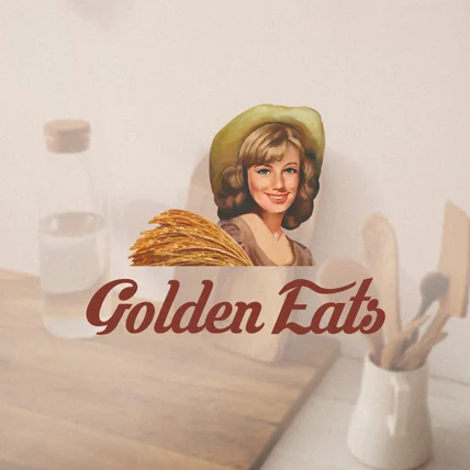 포트폴리오-GOLDEN EATS 로고디자인