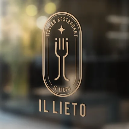 포트폴리오-(IL LIETO 이탈리안 레스토랑) 로고 / 명함 / 메뉴판 디자인