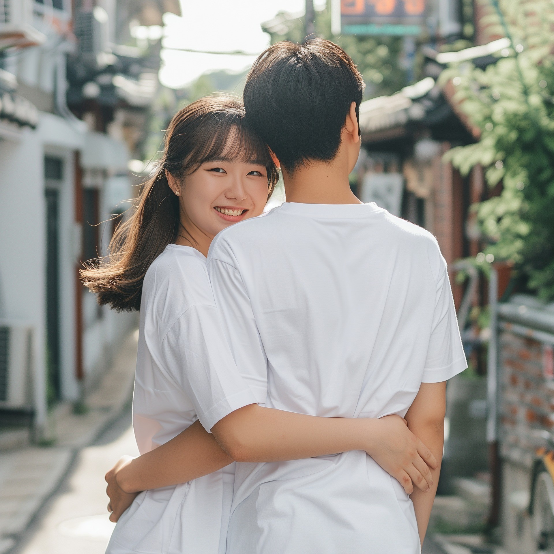 AI모델 커플, 커피숍 친구와 대화 연출 샷, AI 디자인 포트폴리오 - 크몽