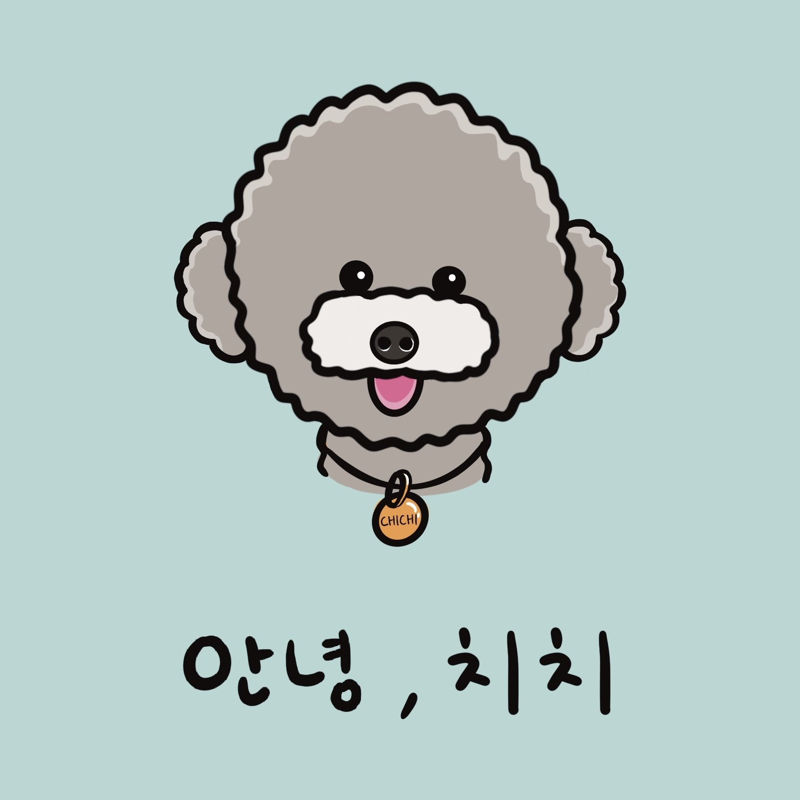 포트폴리오-반려동물 로고 . 스티커. 드로잉