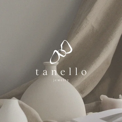 포트폴리오-핸드메이드 쥬얼리 브랜드 'tanello' 로고 디자인