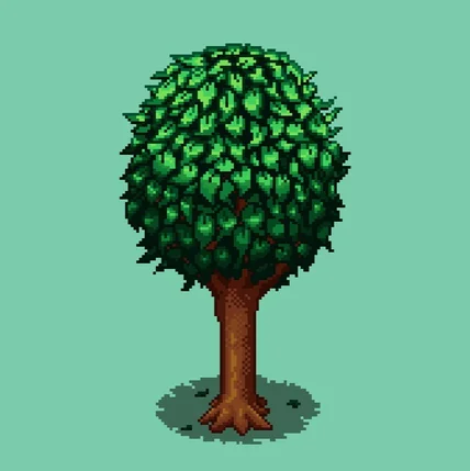 포트폴리오-픽셀 아트 나무 및 애니메이션