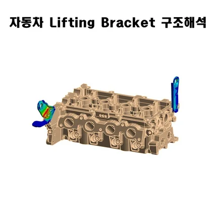 포트폴리오-Engin Lifting Bracket 구조해석