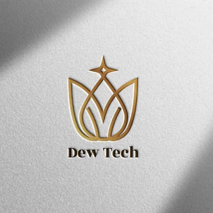 포트폴리오-화장품 회사 "Dew Tech" 로고제작